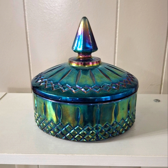 Indiana Glass Other - 1970's Carnival Trinket Box